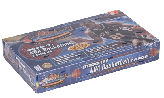 2000-01 Topps Finest Basketball Factory Sealed Hobby Box (12 Packs) - Possible Kobe Refractor!